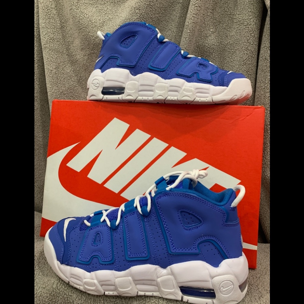 Nike Air More Uptempo GS Battle Blue White Junior Kids Casual Shoes DM1023-400